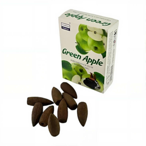 Конусні пахощі «Green apple» зі зворотнім потоком, 10 шт.