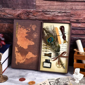 Перо павича з шестернями TouchQueen з восковим штампом, подарунковий набір для каліграфії