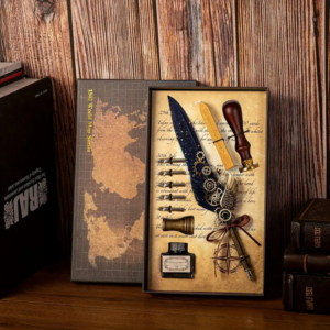 Синє перо з шестернями TouchQueen з восковим штампом, подарунковий набір для каліграфії