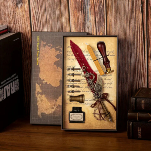 Червоне перо з шестернями TouchQueen з восковим штампом, подарунковий набір для каліграфії