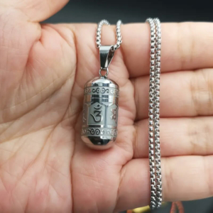Кулон «Ом» з мантрою всередині з нержавіючої сталі