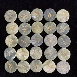 Руни із натурального каменю Яшма, 25 шт.