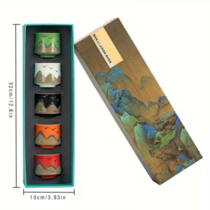 Набір китайських піал для чаю «Дихання гір‎»‎, 5 шт. (65 мл)