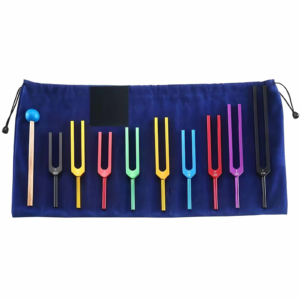 Набор чакральных камертонов Tuning Fork 9 шт., из алюминиевого сплава