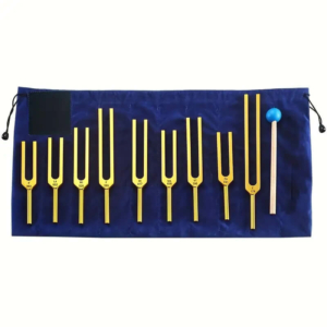 Набор камертонов Tuning Fork Gold 9 шт., из алюминиевого сплава