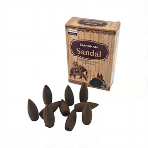Конусные благовония «Sandal» с обратным потоком, 10 шт.
