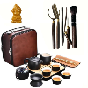 Набор для чайной церемонии «Пекин»‎ с инструментами и чайной фигуркой Бог богатства