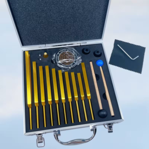 Набор Solfeggio-камертонов Gold Tuning Forks 10 шт. в чемодане