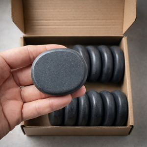 Вулканические базальтовые массажные камни для стоунтерапии «Eleven Stones 12», 6x5 см