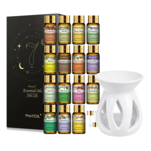 Набор аромамасел 15 шт. (5 мл) с аромалампой в комплекте