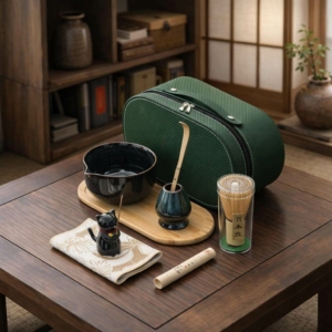 Набор для матчи «Император» в зелёном кейсе с подносом