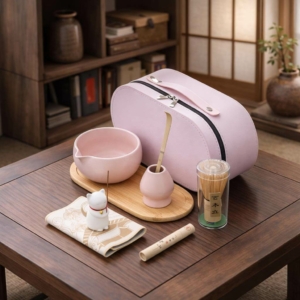 Набор для матчи «Гармония» в розовом кейсе с подносом